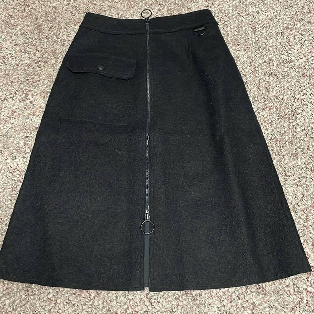Izzue wool a line zip front skirt - new